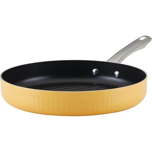 image:imageFarberware Style Nonstick Cookware Deep Round Grill PanGriddle Dishwasher Safe 1125 Inch  BlueYellow