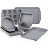 image:imageFarberware Bakeware Nonstick Baking Pans with Baking Sheets Cake Pans MeatloafBread Pan and Muffin Pan 7 Piece Bakeware Set  Gray8Piece