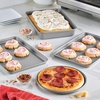 image:imageFarberware Bakeware Steel Nonstick Toaster Oven Pan Set 4Piece Baking Set Gray