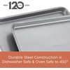 image:imageFarberware Bakeware Steel Nonstick Toaster Oven Pan Set 4Piece Baking Set Gray