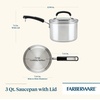 image:imageFarberware Brilliance Stainless Steel SaucepanSaucepot Glass Lid 3 Quart