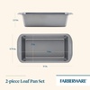 image:imageFarberware GoldenBake Bakeware Nonstick MeatloafLoaf Pan Set Insulated Two 9Inch x 5Inch Gray