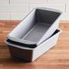 image:imageFarberware GoldenBake Bakeware Nonstick MeatloafLoaf Pan Set Insulated Two 9Inch x 5Inch Gray