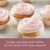 image:imageFarberware Nonstick Bakeware Nonstick Cookie Sheet  Baking Sheet  11 Inch x 17 Inch Rose Gold RedMuffin Pan