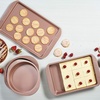 image:imageFarberware Nonstick Bakeware Nonstick Cookie Sheet  Baking Sheet  11 Inch x 17 Inch Rose Gold RedSheet Pan 11Inch x 17Inch