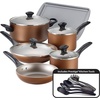 image:imageFarberware nonstick 11pce Aluminium cookware tools and bakeware set  CopperCopper