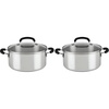 image:imageFarberware Brilliance Dutch Oven Pot with Lid 5 Quart Stainless Steel5 Quarts Pack of 2