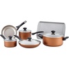 image:imageFarberware nonstick 11pce Aluminium cookware tools and bakeware set  CopperCopper