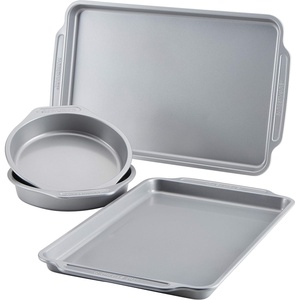 image:imageFarberware Bakeware Nonstick Baking Pans with Baking Sheets Cake Pans MeatloafBread Pan and Muffin Pan 7 Piece Bakeware Set  Gray4Piece Set A