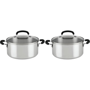 image:imageFarberware Brilliance Dutch Oven Pot with Lid 5 Quart Stainless Steel5 Quarts Pack of 2