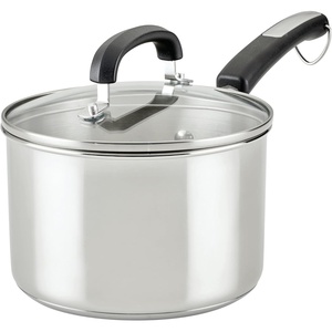 image:imageFarberware Brilliance Stainless Steel SaucepanSaucepot Glass Lid 3 Quart