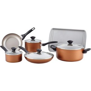 image:imageFarberware nonstick 11pce Aluminium cookware tools and bakeware set  CopperCopper