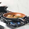 image:imageFarberware Glide Deep Nonstick Frying Pan  Fry Pan  Skillet with Helper Handle  125 Inch Black125 Inch