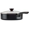 image:imageFarberware Glide Deep Nonstick Frying Pan  Fry Pan  Skillet with Helper Handle  125 Inch Black4 Quart