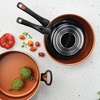 image:imageFarberware Glide Deep Nonstick Frying Pan  Fry Pan  Skillet with Helper Handle  125 Inch Black4 Quart