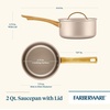 image:imageFarberware Radiant Nonstick Sauce Pan with Lid Dishwasher Safe 2 Quart ChampagneChampagne