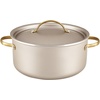 image:imageFarberware Radiant Nonstick Sauce Pan with Lid Dishwasher Safe 2 Quart ChampagneChampagne