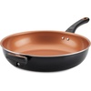 image:imageFarberware Glide Deep Nonstick Frying Pan  Fry Pan  Skillet with Helper Handle  125 Inch Black125 Inch