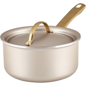 image:imageFarberware Radiant Nonstick Sauce Pan with Lid Dishwasher Safe 2 Quart ChampagneChampagne