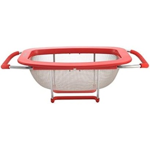 image:imageFarberware 5216427 Professional Stainless Steel Expandable OverTheSink ColanderStrainer Red