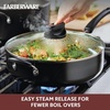 image:imageFarberware Smart Control Nonstick Jumbo CookerSaute Pan with Lid and Helper Handle 6 Quart BlackBlack