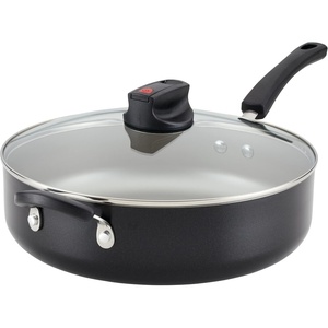 image:imageFarberware Smart Control Nonstick Jumbo CookerSaute Pan with Lid and Helper Handle 6 Quart BlackBlack