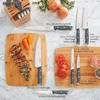 image:imageFarberware Triple Riveted Knife Block Set 15Piece Gray HighCarbon Stainless Steel Blades Ergonomic Handles with Silver Accents Includes Rubber Wood Storage Block