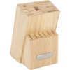 image:imageFarberware Triple Riveted Knife Block Set 15Piece Gray HighCarbon Stainless Steel Blades Ergonomic Handles with Silver Accents Includes Rubber Wood Storage Block