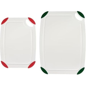 image:imageFarberware Cutting Board Set Made from Recycled PET RPET with NonSlip Edges Durable amp Dishwasher Safe 2PieceWhite