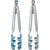 image:imageFarberware Kitchen Tongs Set 2 Piece 9 Inch Nylon Tip Blue Light Green