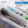 image:imageFarberware Pro Silicone Head Locking Tongs 12 Inch Heat Safe Silver