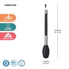 image:imageFarberware Pro Silicone Head Locking Tongs 12 Inch Heat Safe Silver
