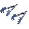 image:imageFarberware Pro Kitchen Tongs Set 2 Piece 7 Inch Nylon Tip Blue Gray