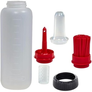 image:imageFarberware BBQ Basting Brush Squeeze Bottle Set ClearRedBlack
