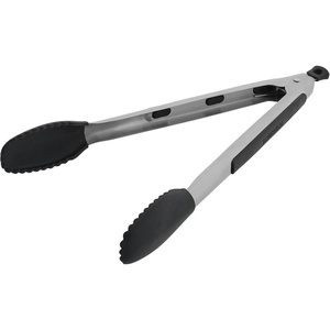 image:imageFarberware Pro Silicone Head Locking Tongs 12 Inch Heat Safe Silver