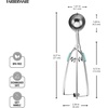 image:imageFarberware Professional Stainless Steel Cookie Dough Scoop 827 Inch BlackAqua Sky