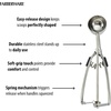 image:imageFarberware Professional Stainless Steel Cookie Dough Scoop 827 Inch BlackBlack